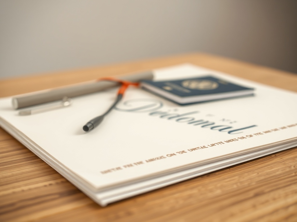 На столе лежат листы бумаги, ручка и блокнот, оформленные в светлых тонах.